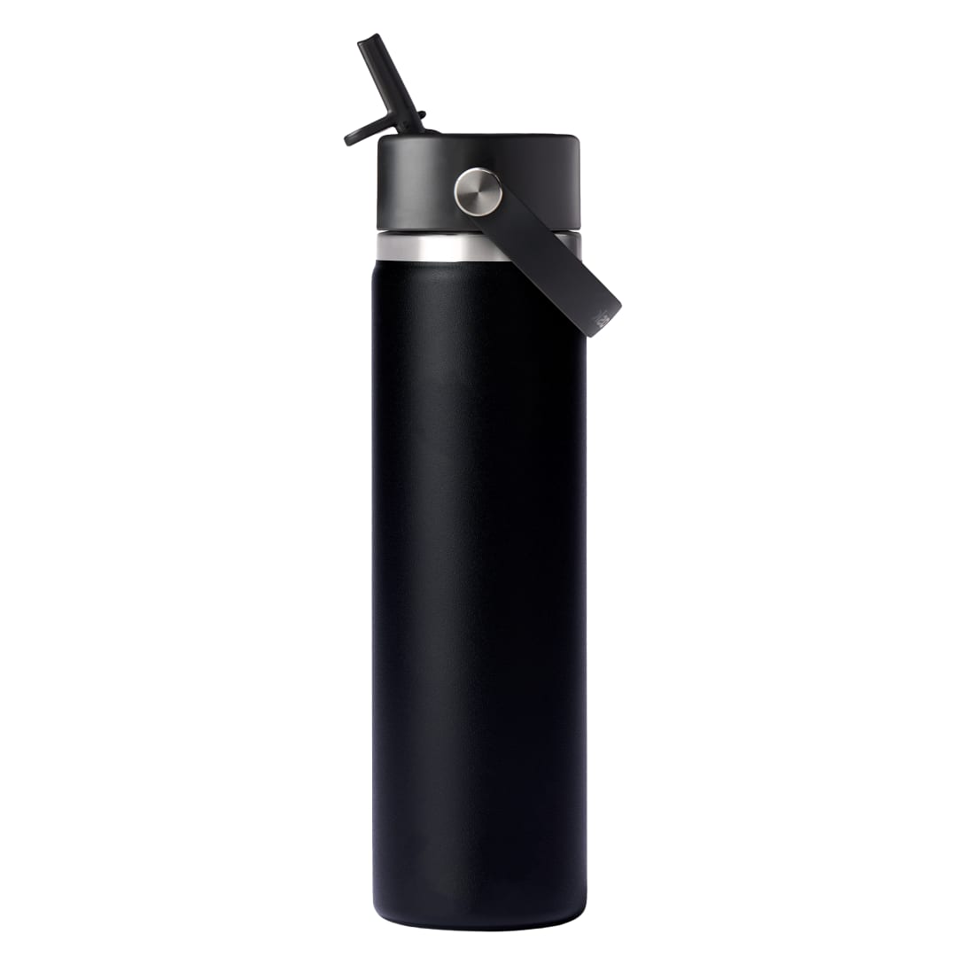 Hydro Flask Hydro Flask&#174; Wide Mouth w/ Flex Straw Cap 24oz - 1601-96 Black