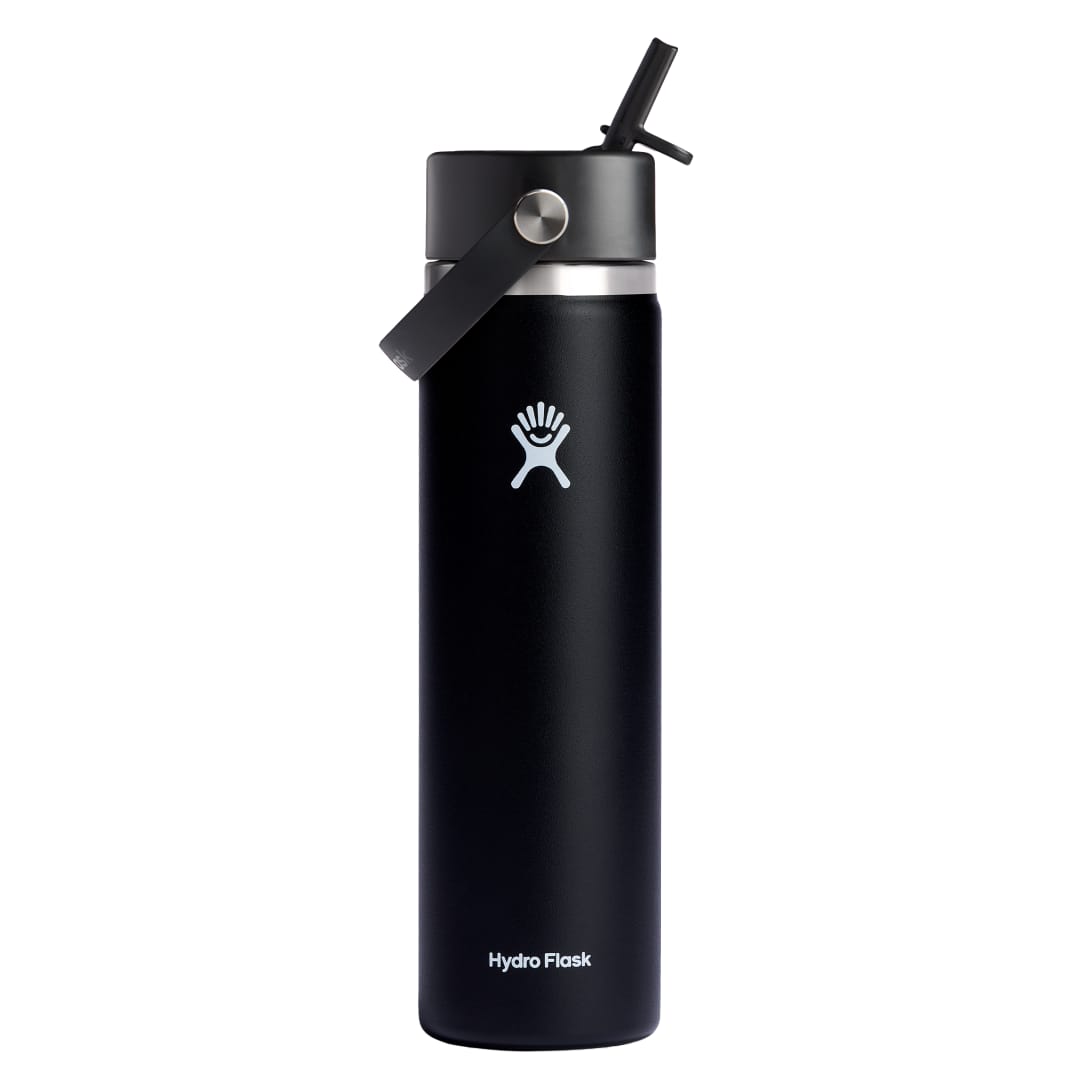 Hydro Flask Hydro Flask&#174; Wide Mouth w/ Flex Straw Cap 24oz - 1601-96 Black