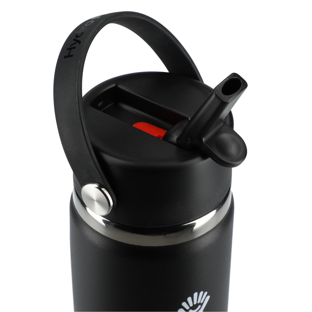 Hydro Flask Hydro Flask&#174; Wide Mouth w/ Flex Straw Cap 24oz - 1601-96 Black