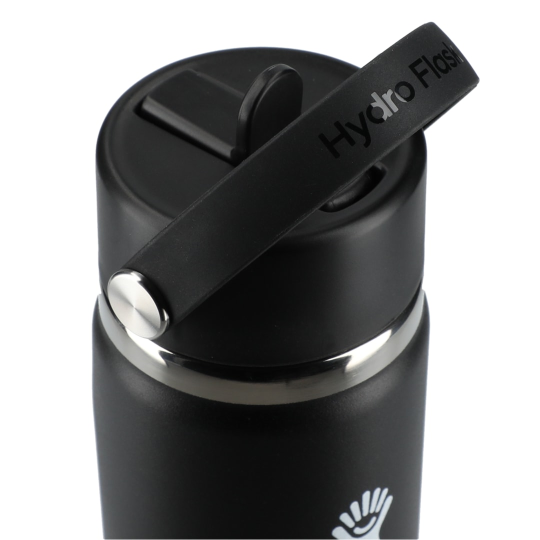 Hydro Flask Hydro Flask® Wide Mouth w/ Flex Straw Cap 24oz - 1601-96 Black