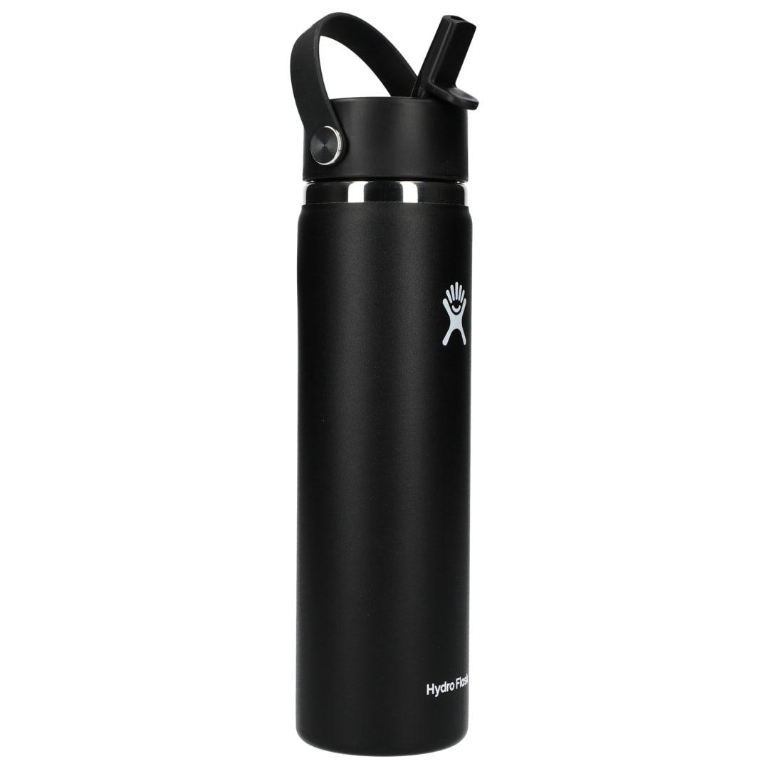 Hydro Flask Hydro Flask® Wide Mouth w/ Flex Straw Cap 24oz - 1601-96 Black