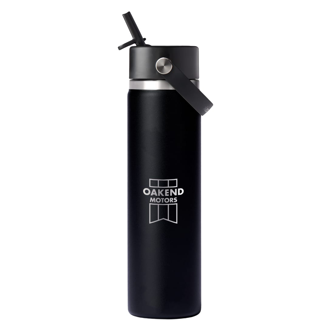 Hydro Flask Hydro Flask® Wide Mouth w/ Flex Straw Cap 24oz - 1601-96 Black