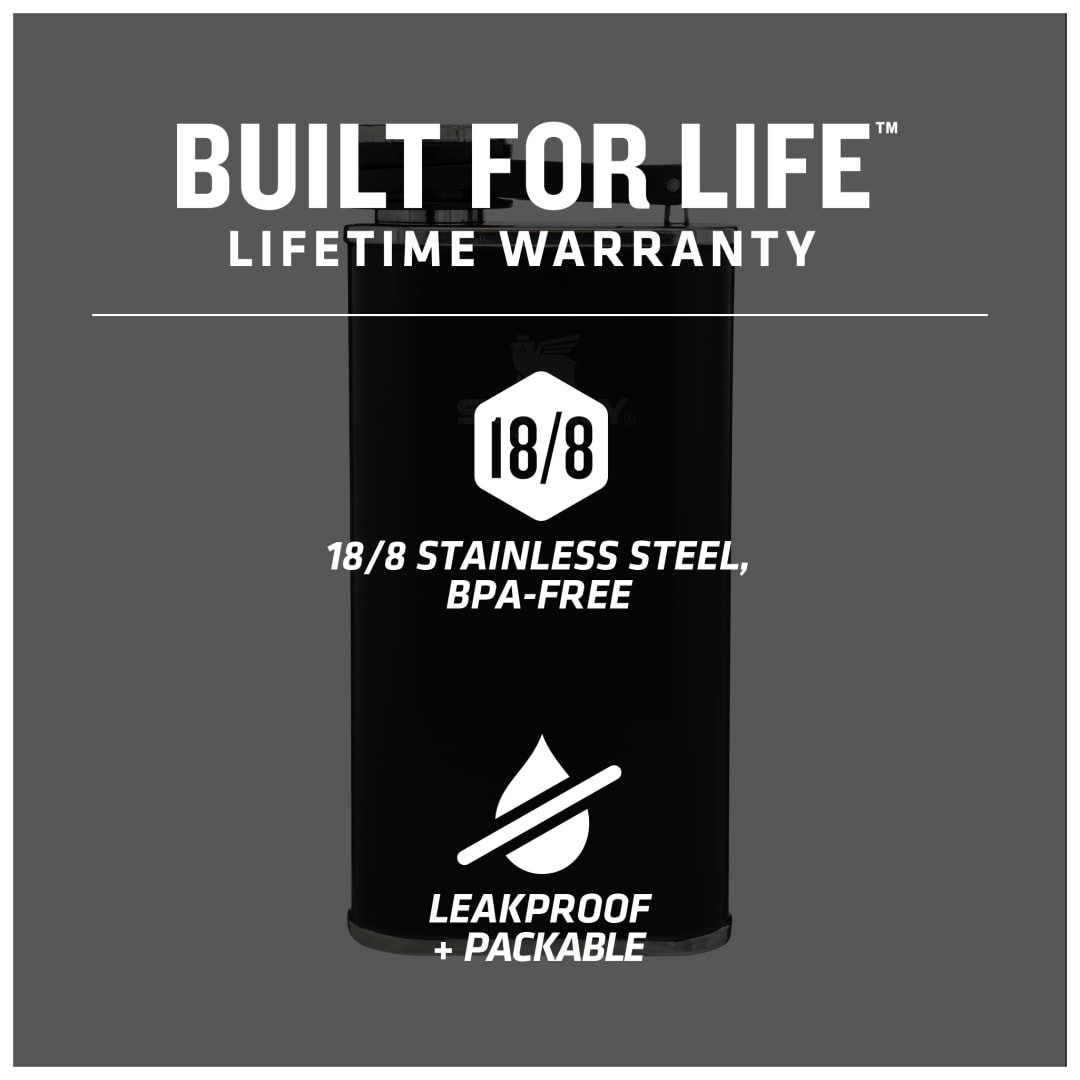 Stanley Stanley Easy Fill Wide Mouth Flask 8oz - 1603-05 Black