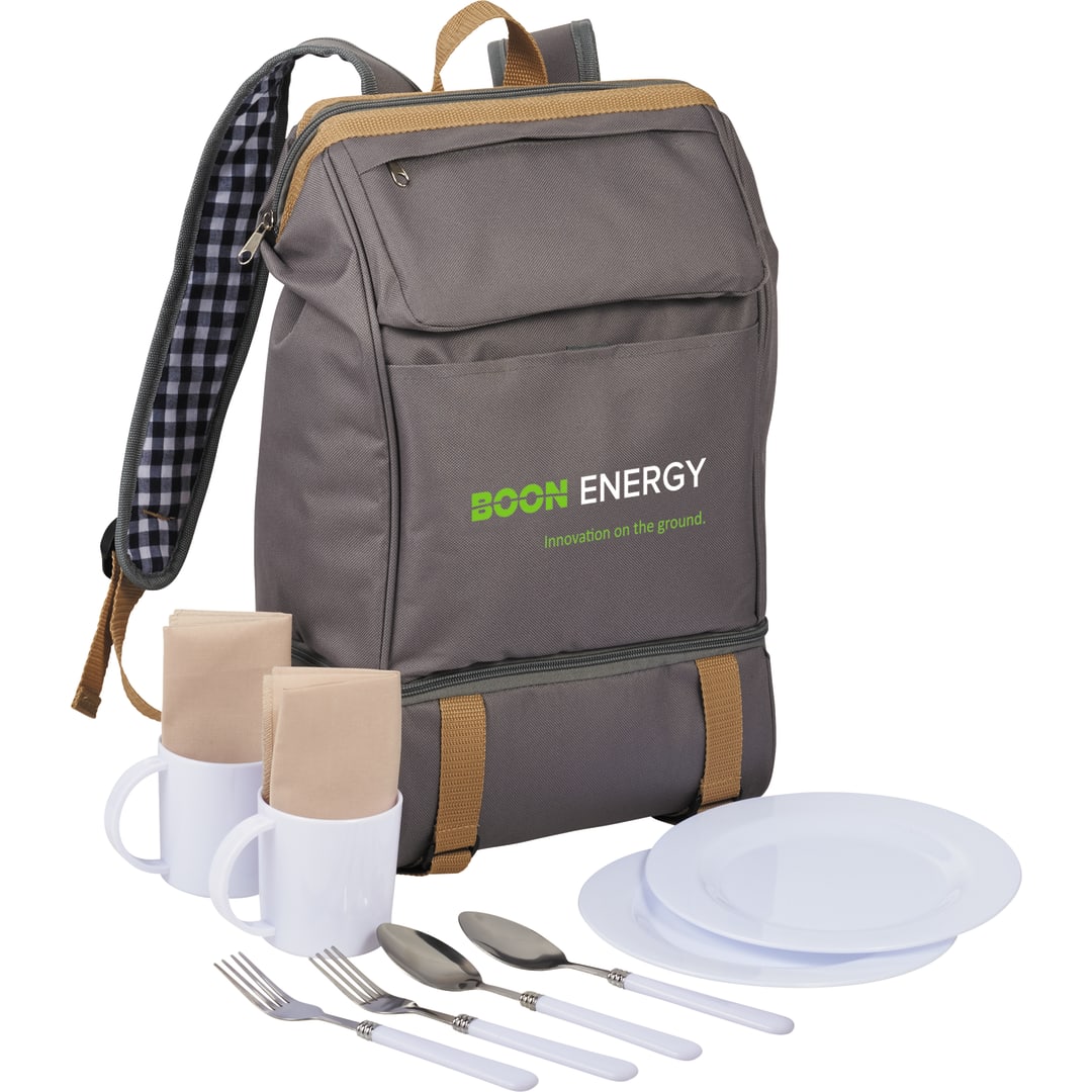 Café Picnic Backpack for Two - 1450-44 Gray