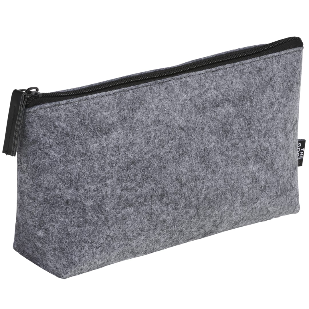 The Goods THE GOODS™ Recycled Felt Zippered Pouch - SM-5939 Gray
