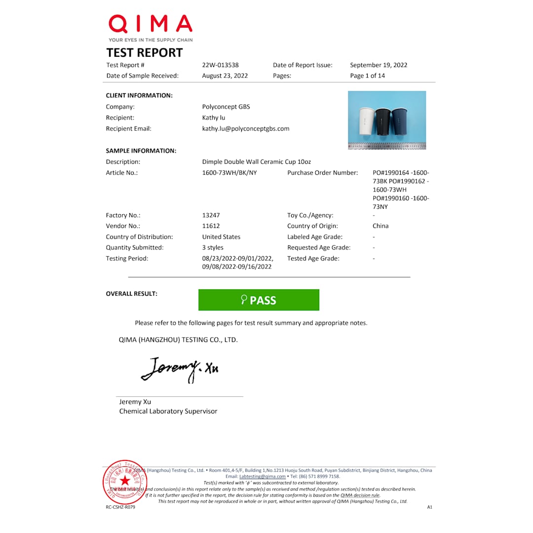 I&#39;m not a paper cup 10oz ceramic tumbler - 1600-73 Black