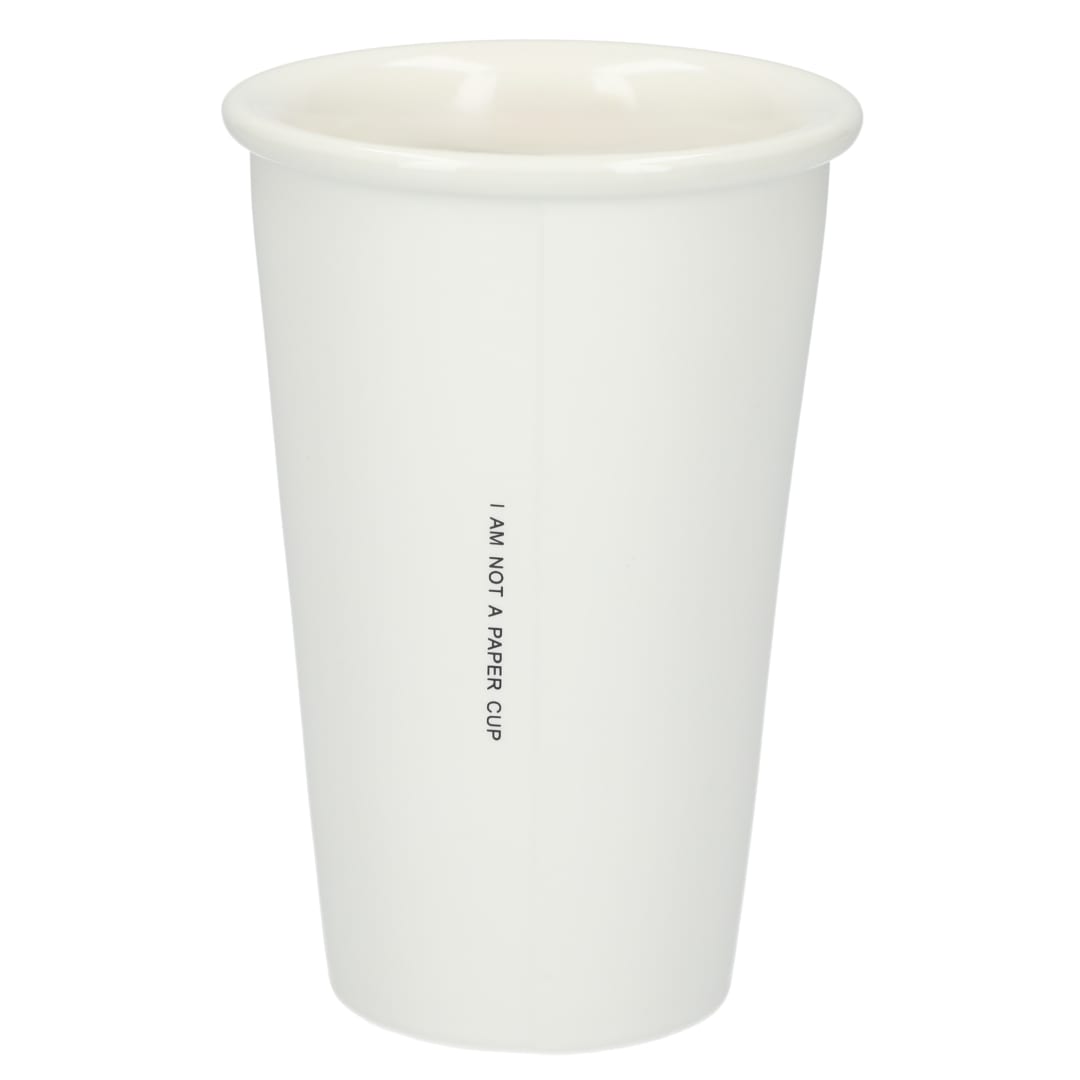 I&#39;m not a paper cup 10oz ceramic tumbler - 1600-73 White
