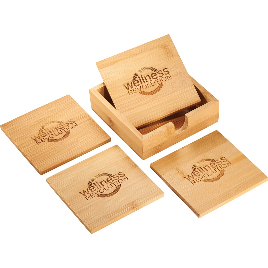Bamboo Coaster Set - 1450-77 Natural