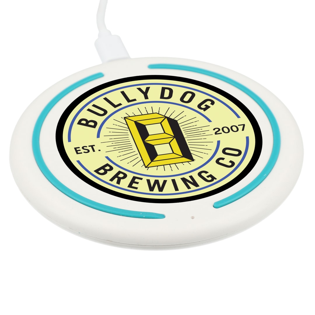 Recycled ABS Fast Wireless Charging Pad - SM-2831 White