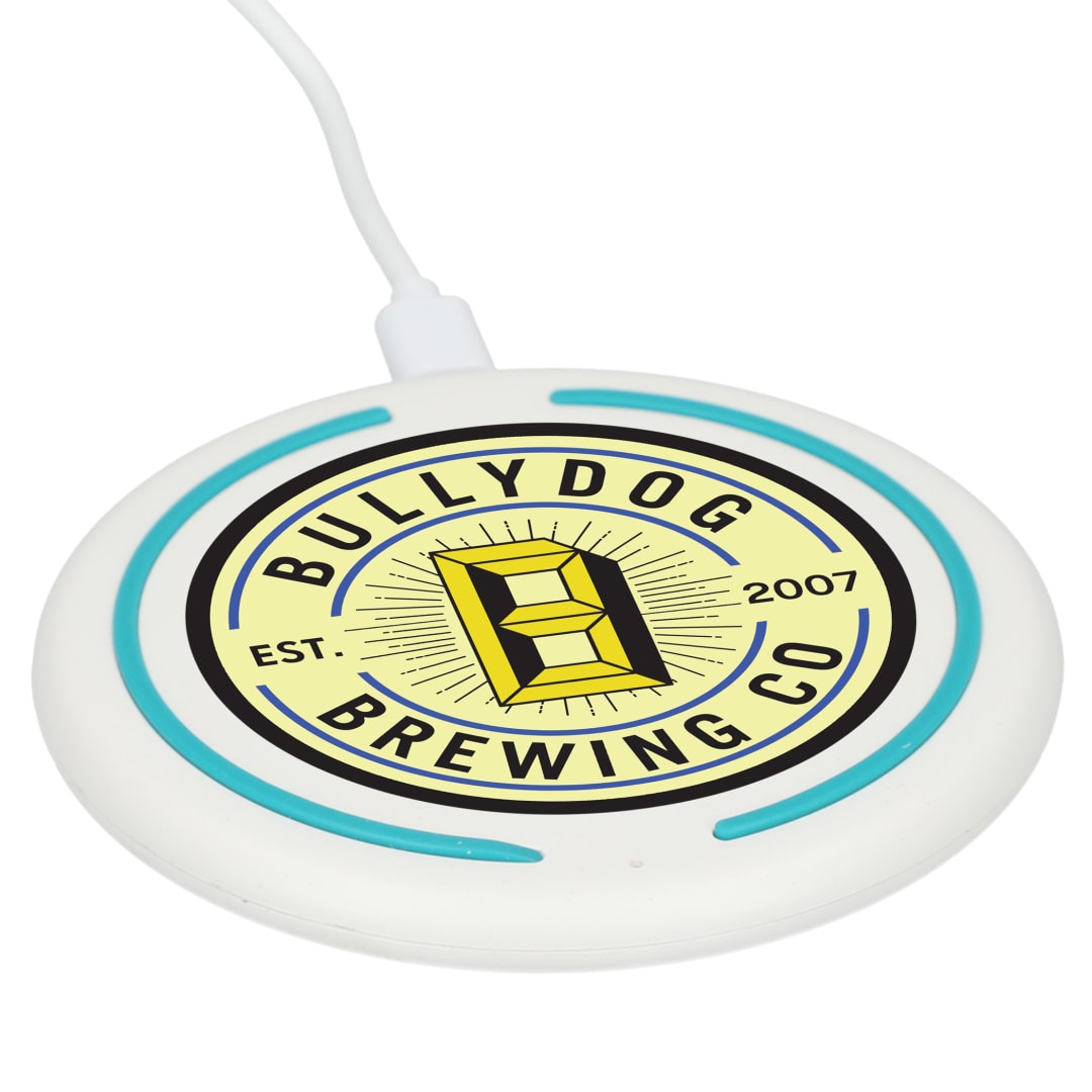 Recycled ABS Fast Wireless Charging Pad - SM-2831 White