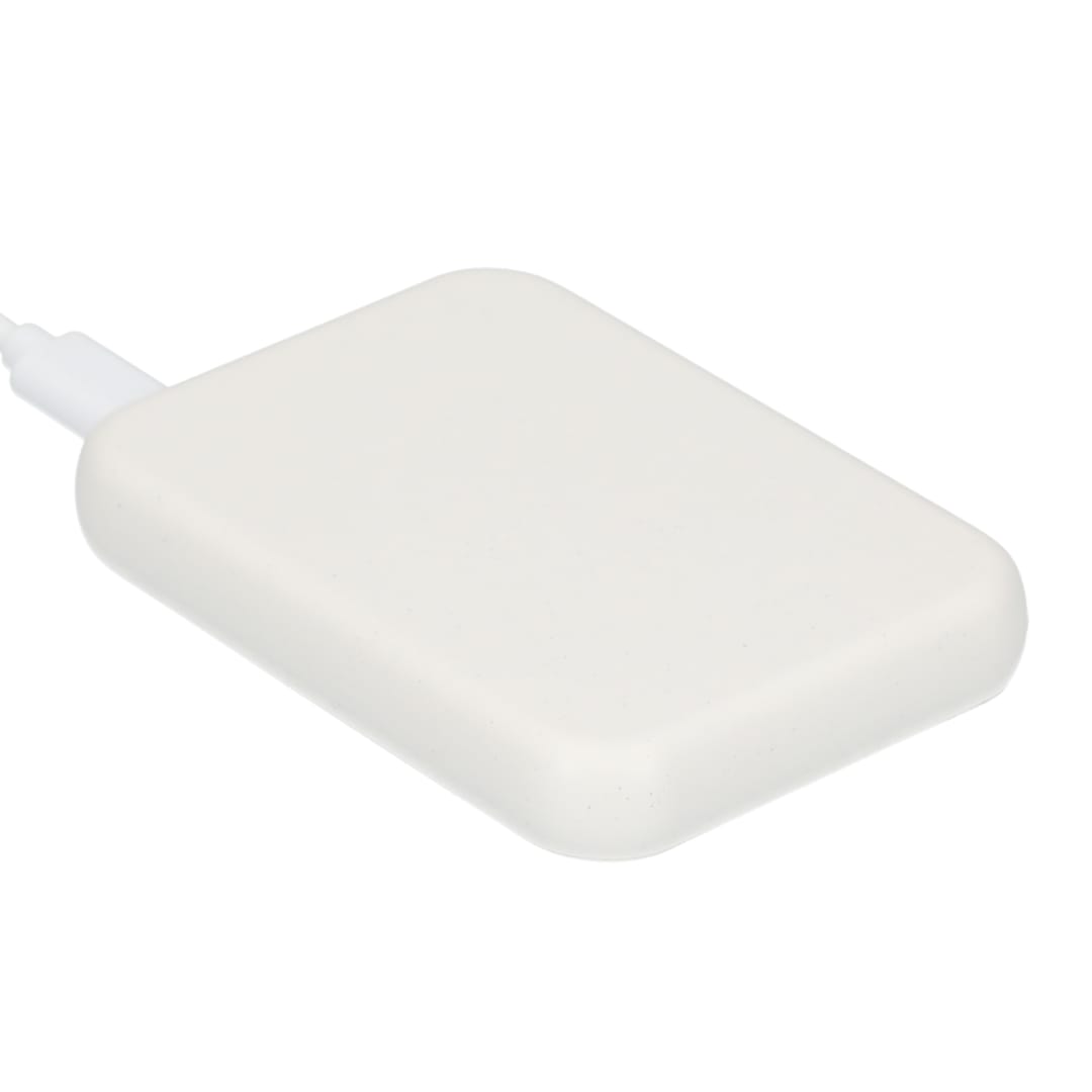 Recycled ABS 3000 mAh Wireless Power Bank - SM-2832 White