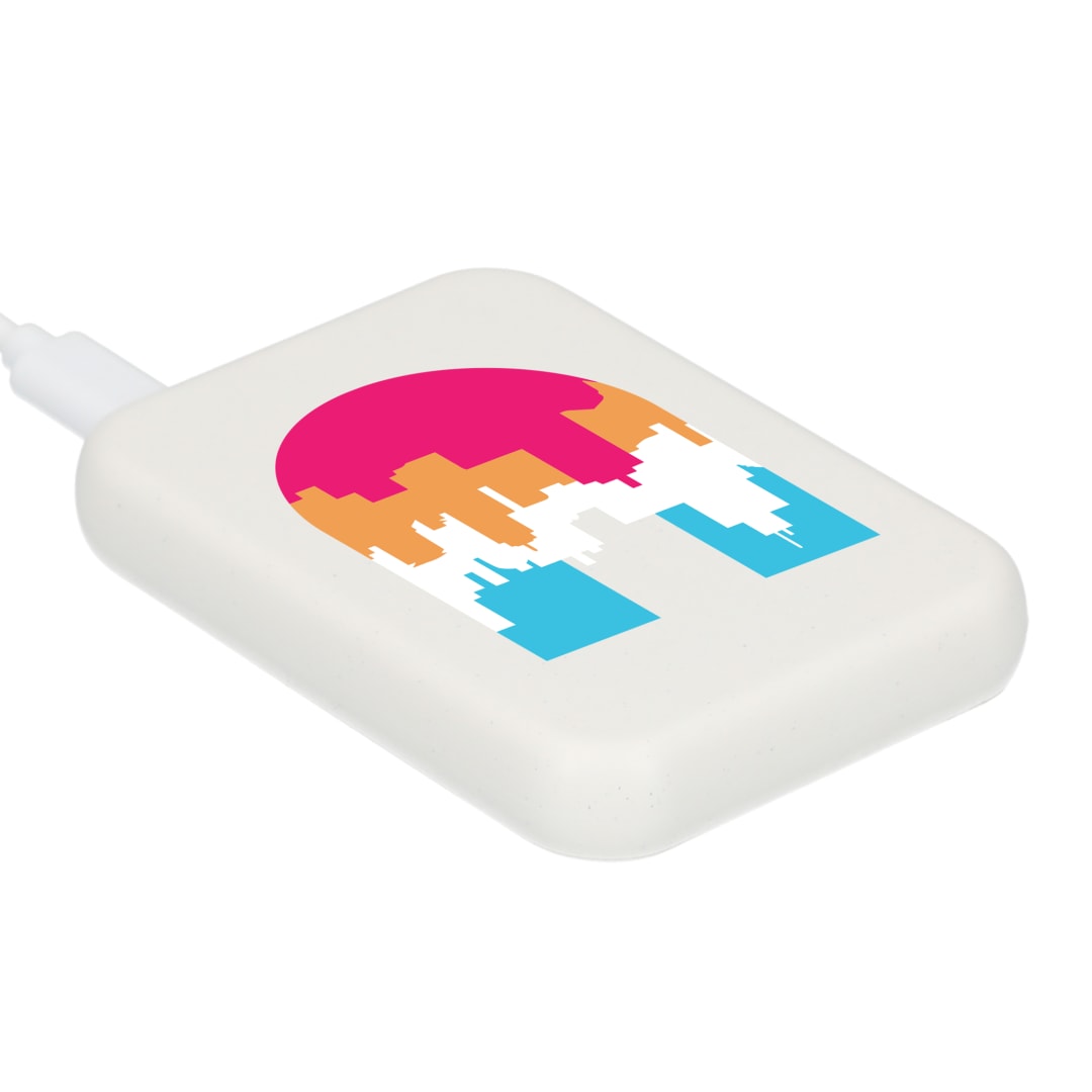 Recycled ABS 3000 mAh Wireless Power Bank - SM-2832 White