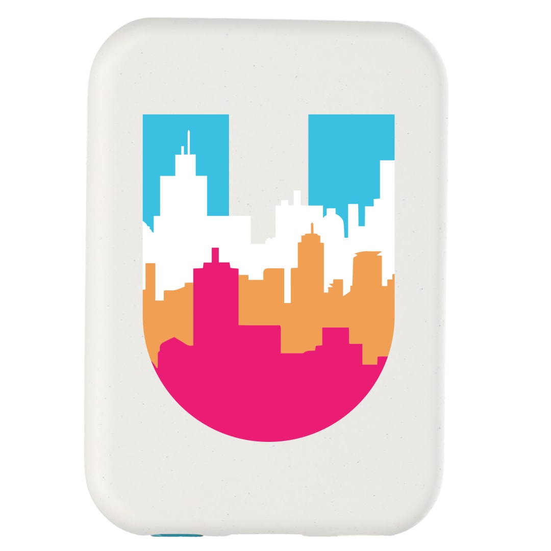 Recycled ABS 3000 mAh Wireless Power Bank - SM-2832 White