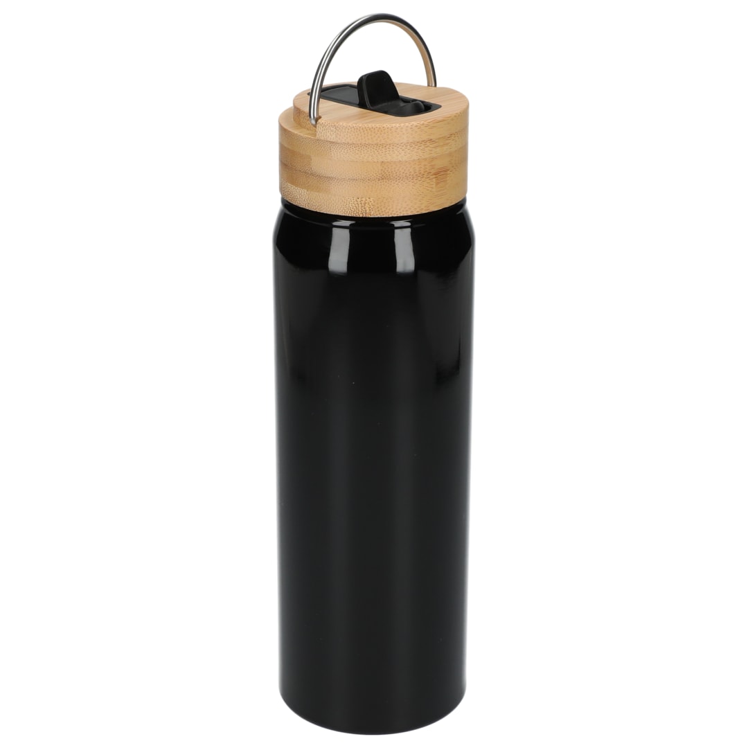 Billy 26oz ECO Aluminum Bottle w/ FSC&#174; Bamboo Lid - SM-6949 Black