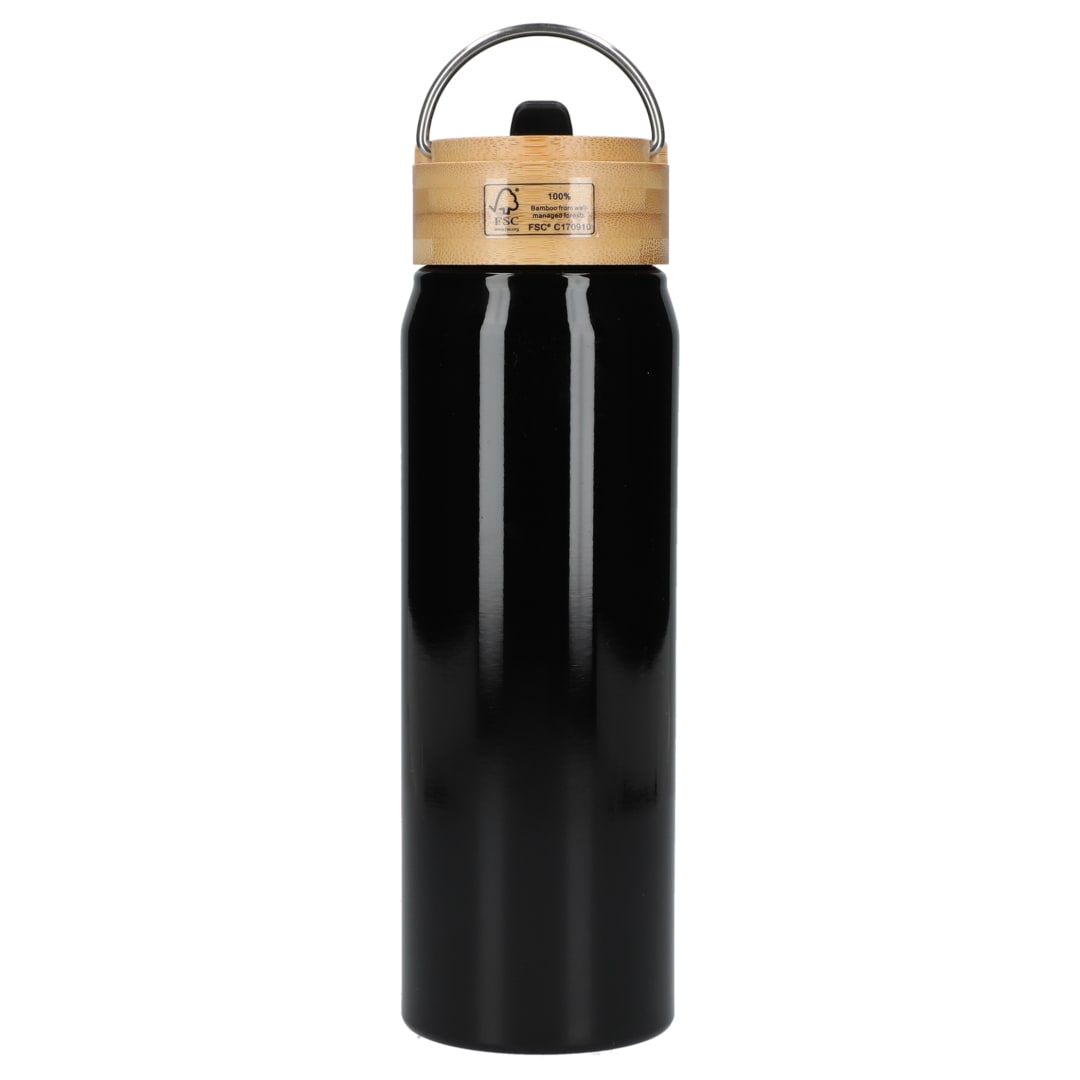 Billy 26oz ECO Aluminum Bottle w/ FSC&#174; Bamboo Lid - SM-6949 Black
