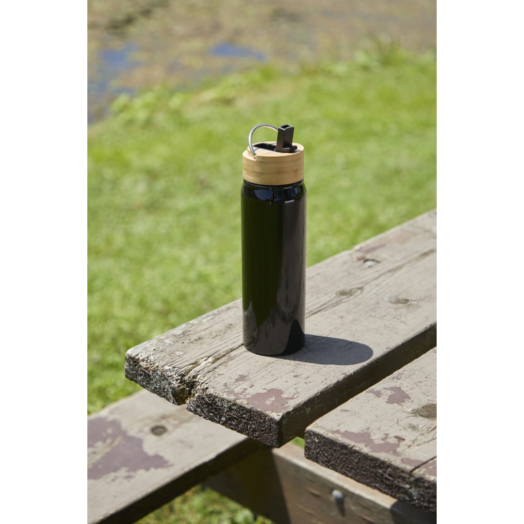 Billy 26oz ECO Aluminum Bottle w/ FSC&#174; Bamboo Lid - SM-6949 Black
