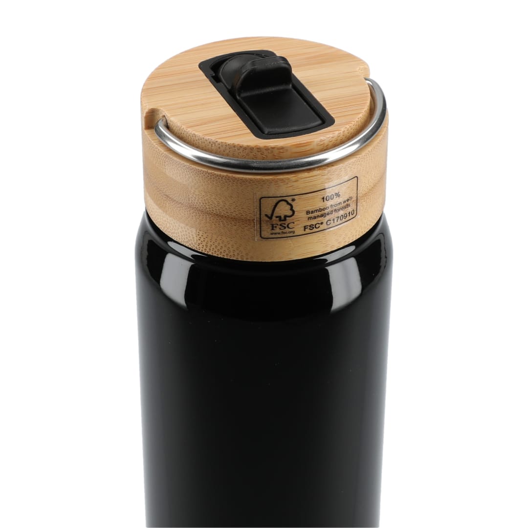 Billy 26oz ECO Aluminum Bottle w/ FSC&#174; Bamboo Lid - SM-6949 Black