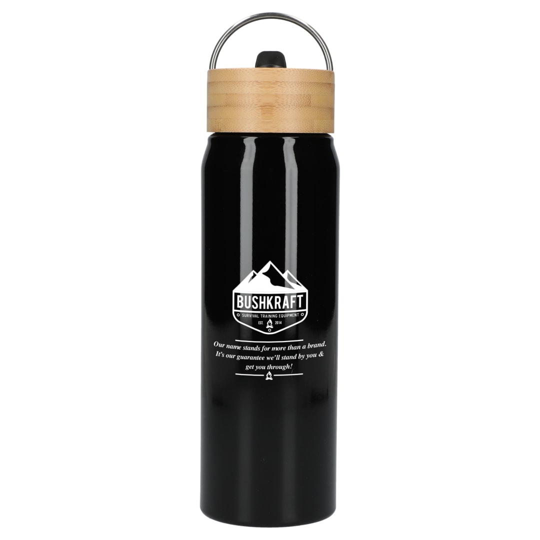 Billy 26oz ECO Aluminum Bottle w/ FSC&#174; Bamboo Lid - SM-6949 Black