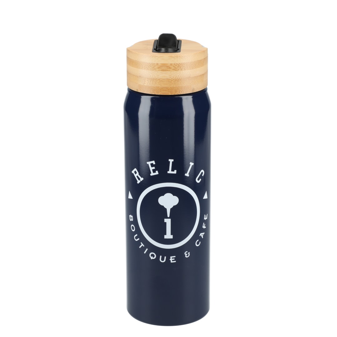 Billy 26oz ECO Aluminum Bottle w/ FSC&#174; Bamboo Lid - SM-6949 Blue