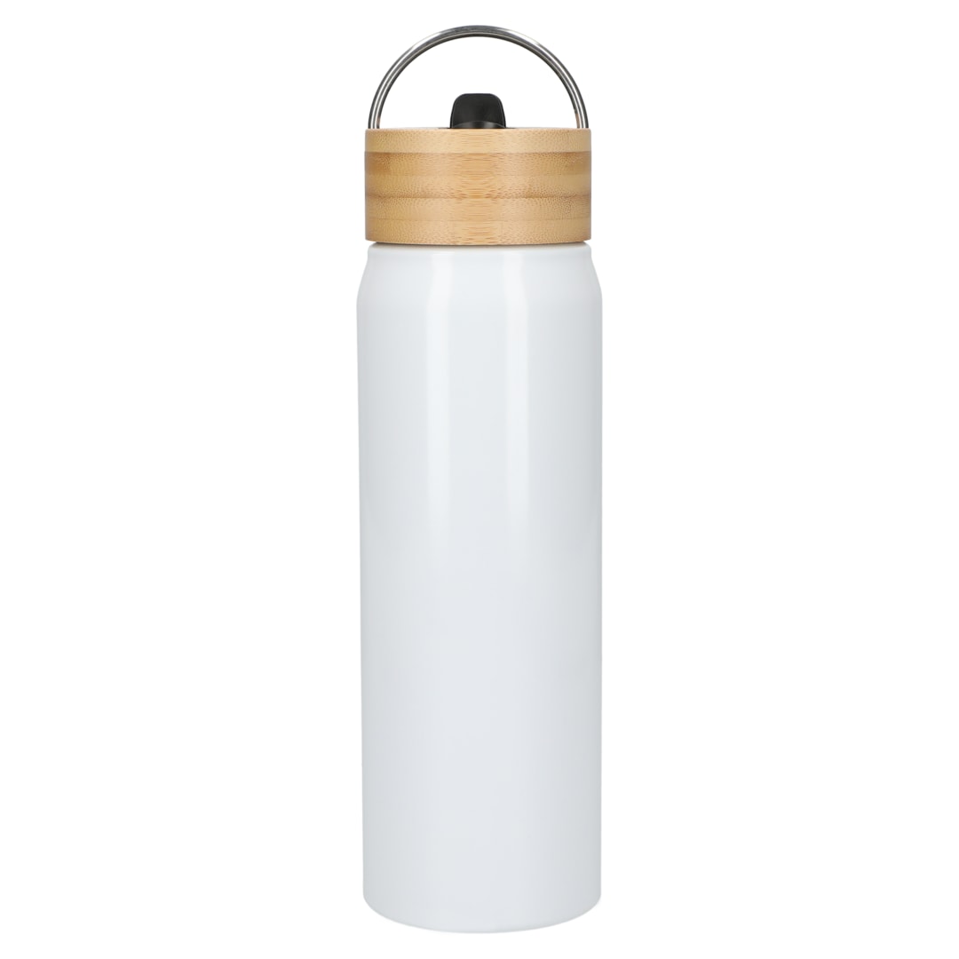 Billy 26oz ECO Aluminum Bottle w/ FSC&#174; Bamboo Lid - SM-6949 White