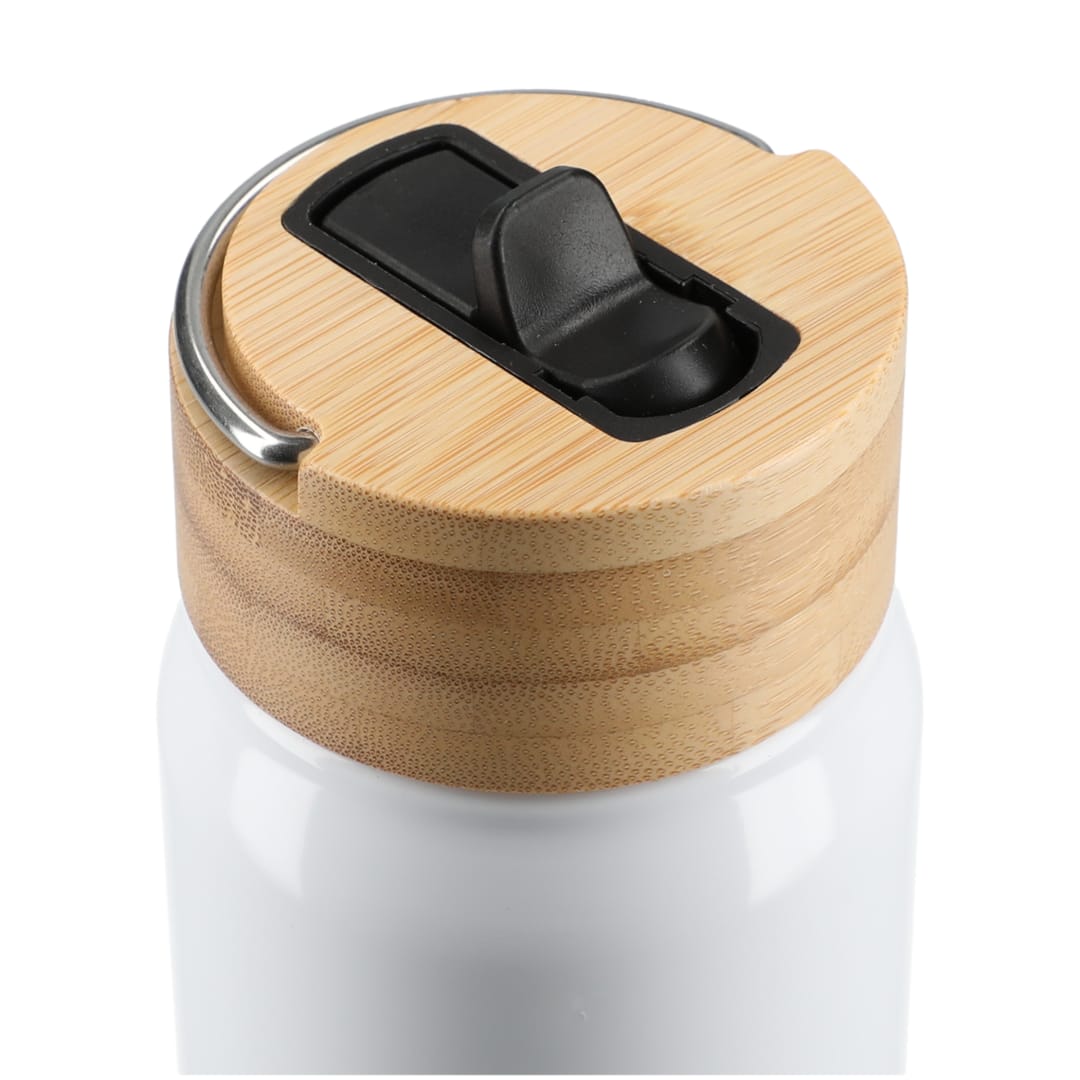 Billy 26oz ECO Aluminum Bottle w/ FSC&#174; Bamboo Lid - SM-6949 White