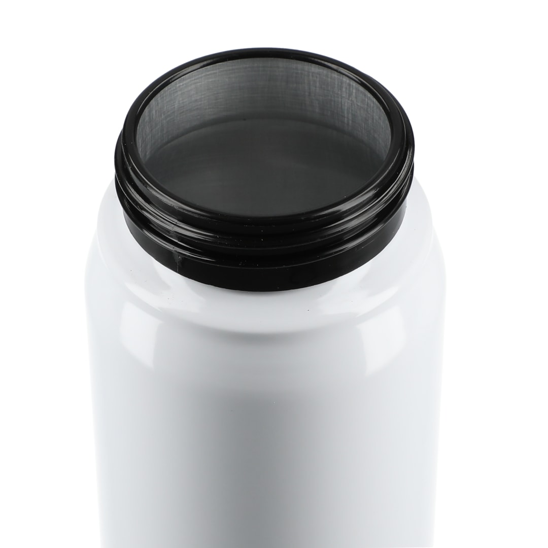 Billy 26oz ECO Aluminum Bottle w/ FSC&#174; Bamboo Lid - SM-6949 White