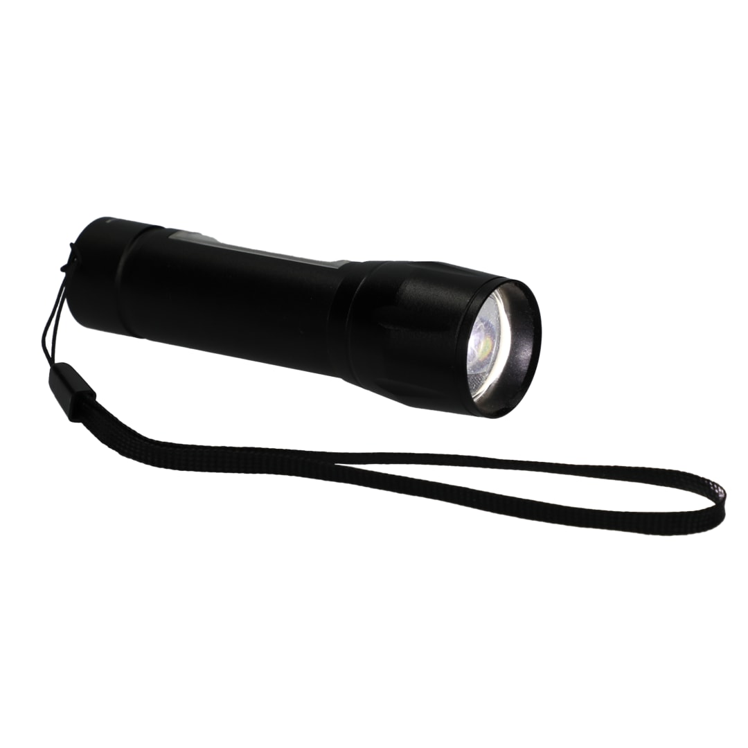 Mini Eco Rechargeable 50 Lumen Flashlight - SM-9527 Black