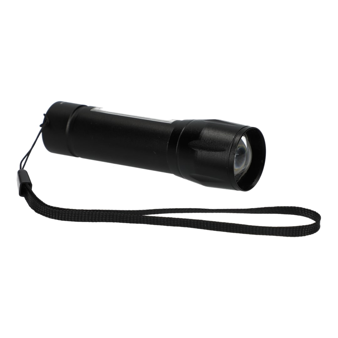 Mini Eco Rechargeable 50 Lumen Flashlight - SM-9527 Black