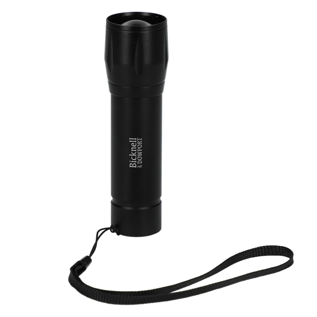 Mini Eco Rechargeable 50 Lumen Flashlight - SM-9527 Black