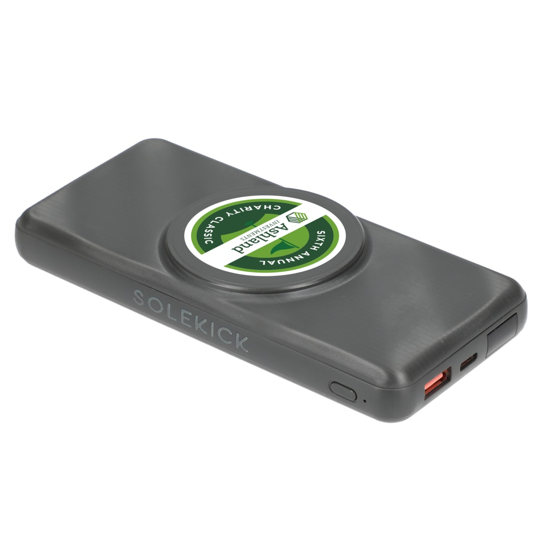 Solekick Solekick™ MagClick™ 10000 15W Wireless Power Bank - 5077-12 Gray