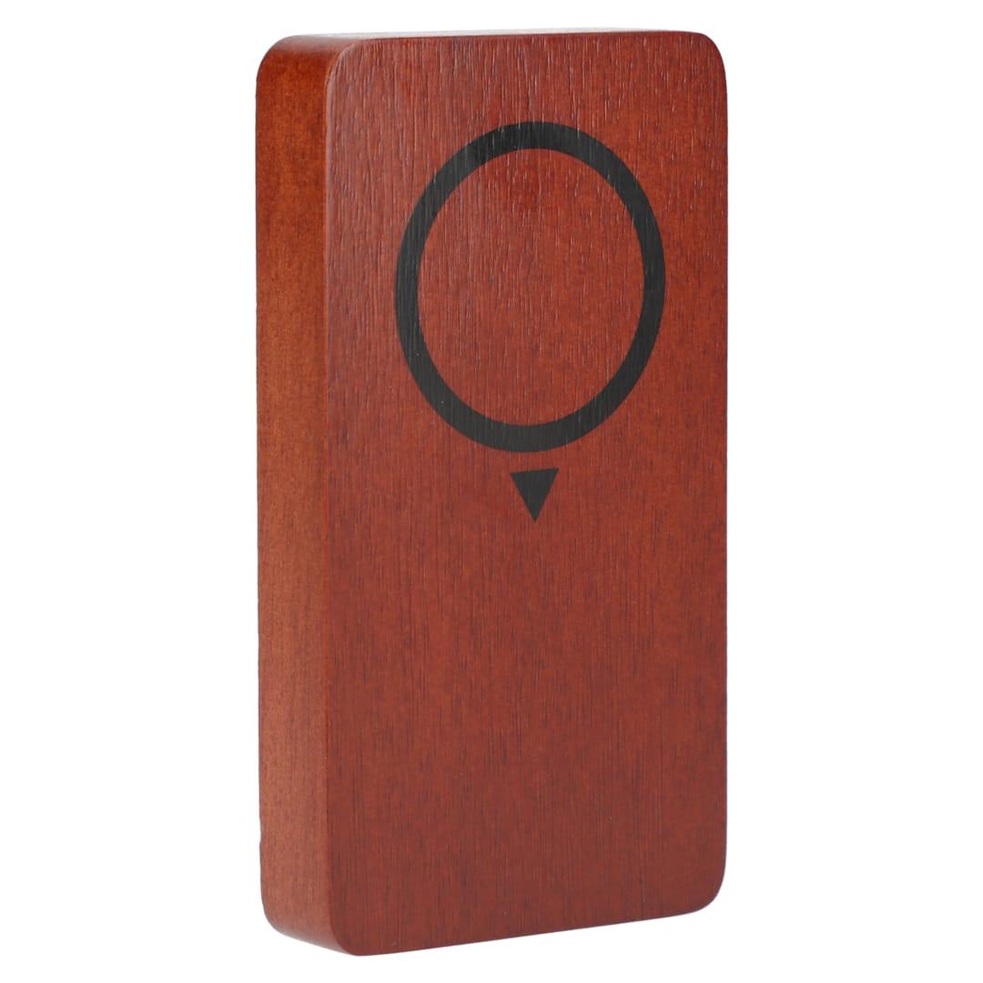 FSC&#174; 100% Wood MagClick™ Fast Wireless Power Bank - 7122-06 Brown