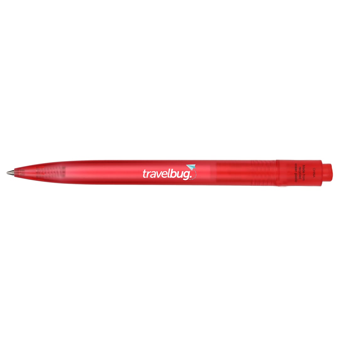 Bullet Recycled Ocean Plastic Gel Pen - SM-5279 Red