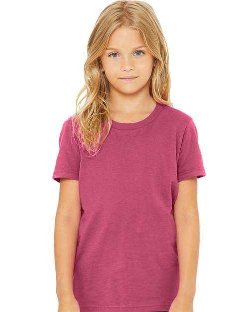 BELLA + CANVAS Youth Jersey Tee - 3001Y Berry