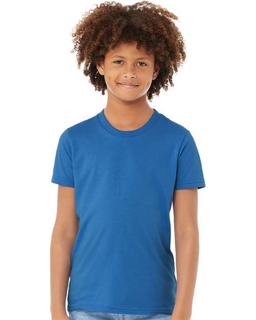 BELLA + CANVAS Youth Jersey Tee - 3001Y Columbia Blue