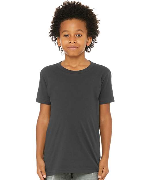 BELLA + CANVAS Youth Jersey Tee - 3001Y Dark Grey