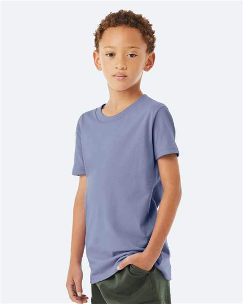 BELLA + CANVAS Youth Jersey Tee - 3001Y Lavender Blue