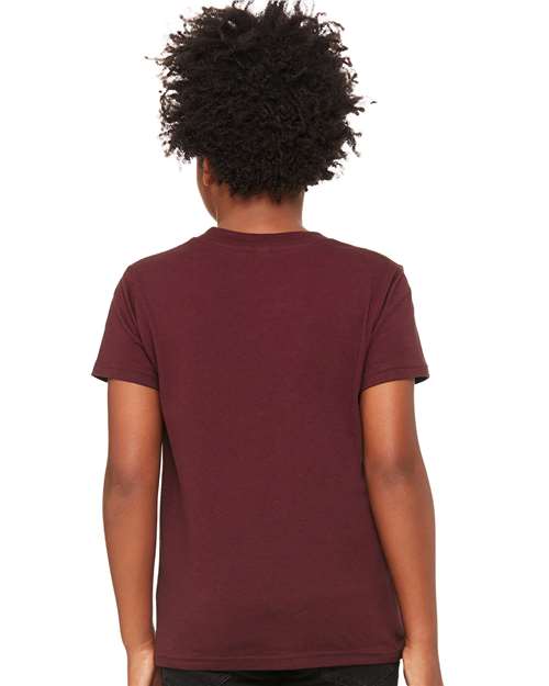 BELLA + CANVAS Youth Jersey Tee - 3001Y Maroon