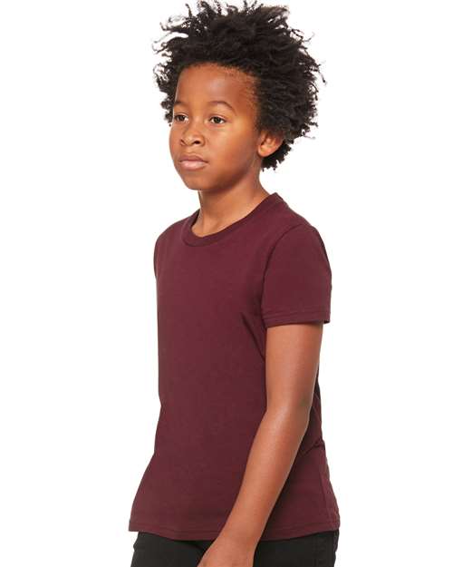 BELLA + CANVAS Youth Jersey Tee - 3001Y Maroon