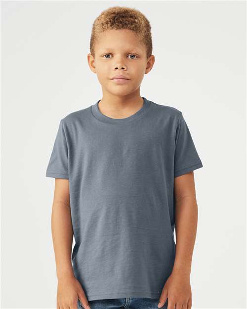 BELLA + CANVAS Youth Jersey Tee - 3001Y Steel Blue