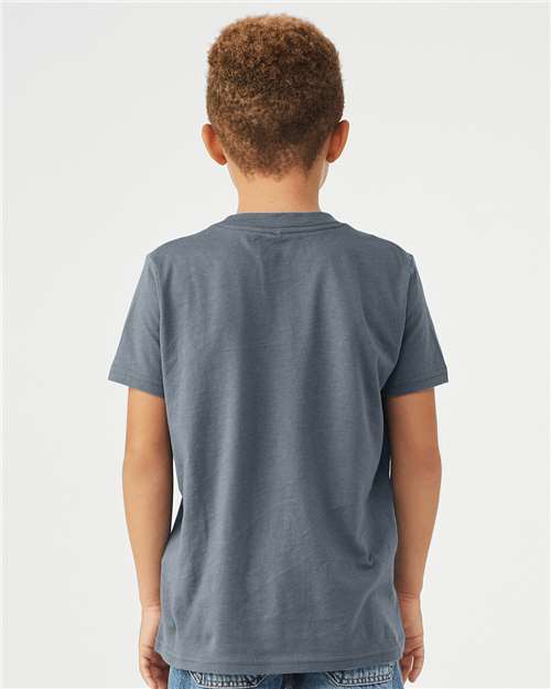 BELLA + CANVAS Youth Jersey Tee - 3001Y Steel Blue