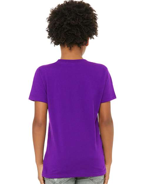 BELLA + CANVAS Youth Jersey Tee - 3001Y Team Purple