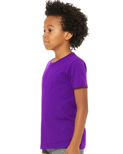 BELLA + CANVAS Youth Jersey Tee - 3001Y Team Purple