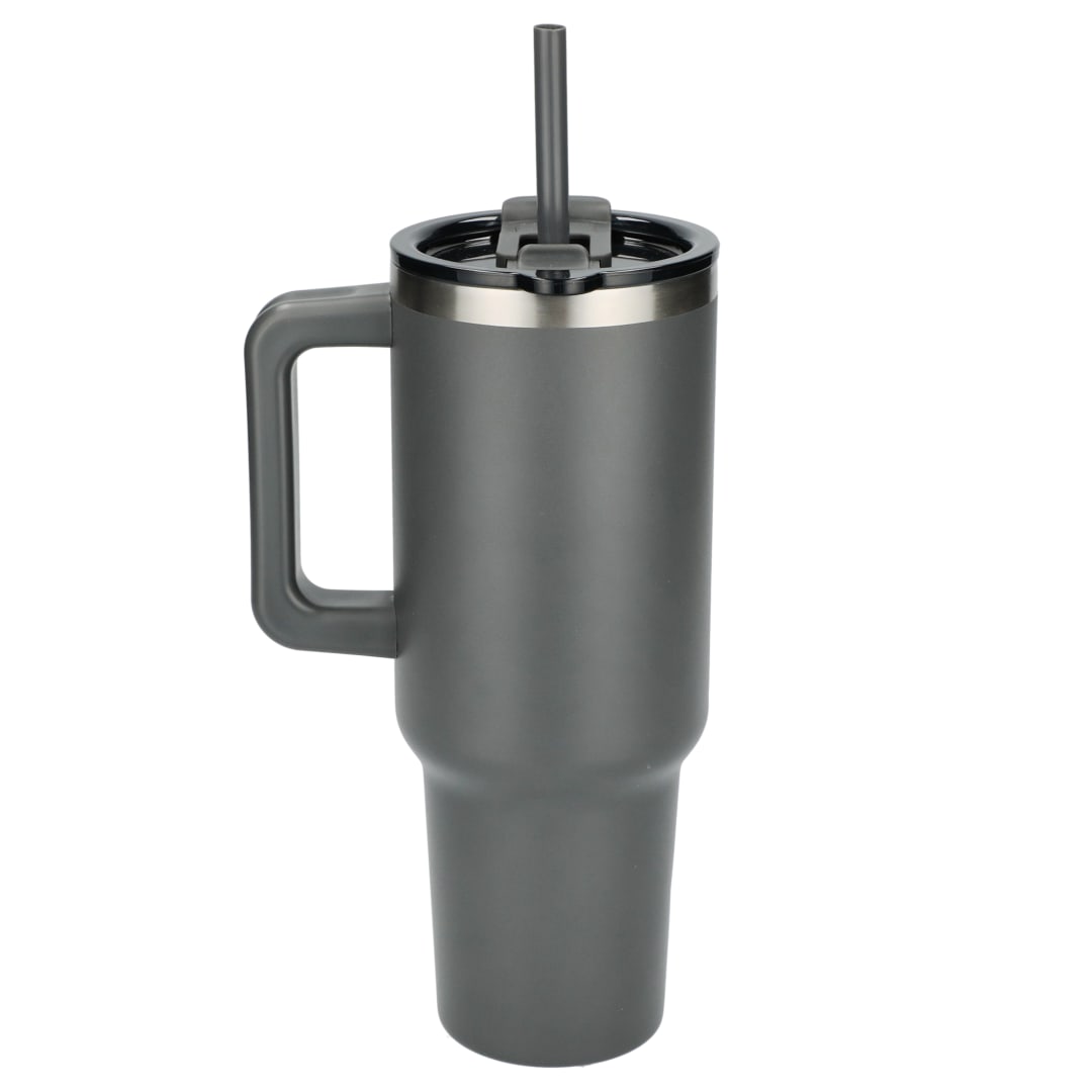 Pinnacle Recycled Travel Tumbler with Straw 40oz - 1603-15 Gray