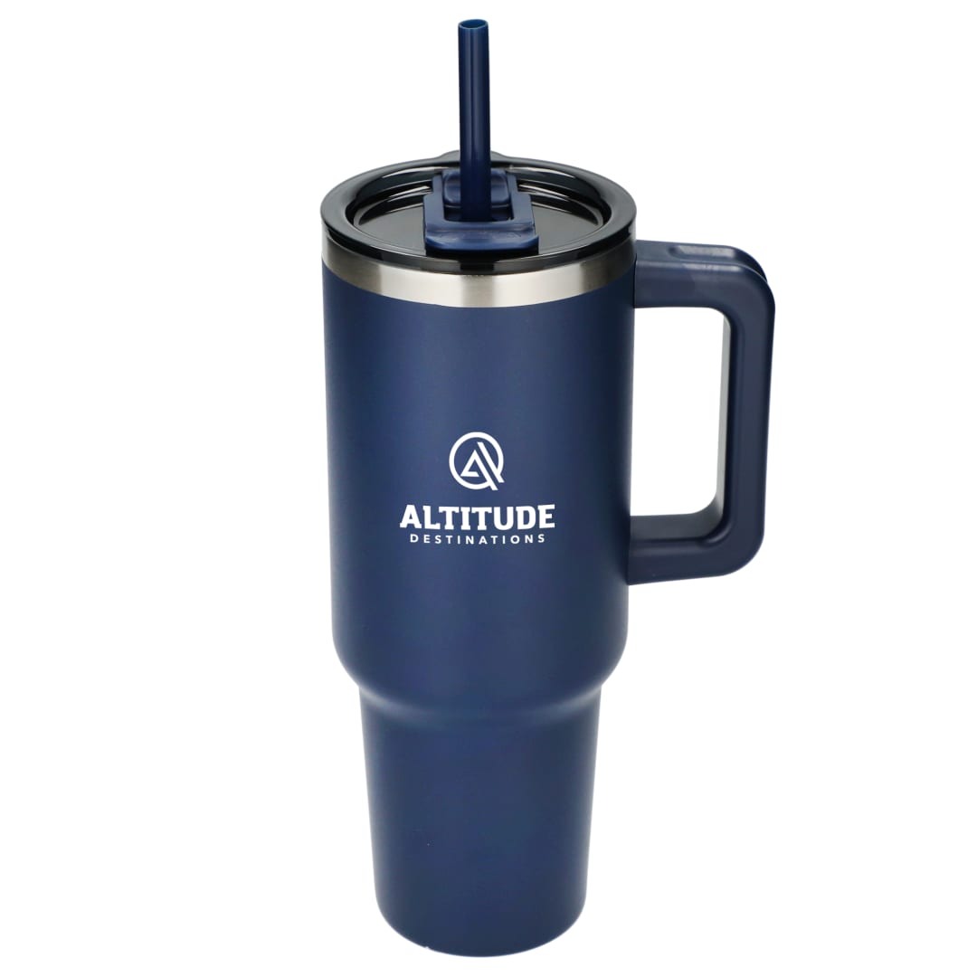 Pinnacle Recycled Travel Tumbler with Straw 40oz - 1603-15 Blue