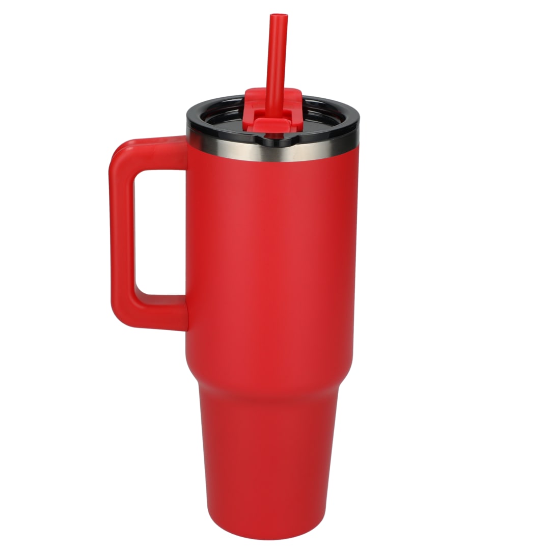 Pinnacle Recycled Travel Tumbler with Straw 40oz - 1603-15 Red