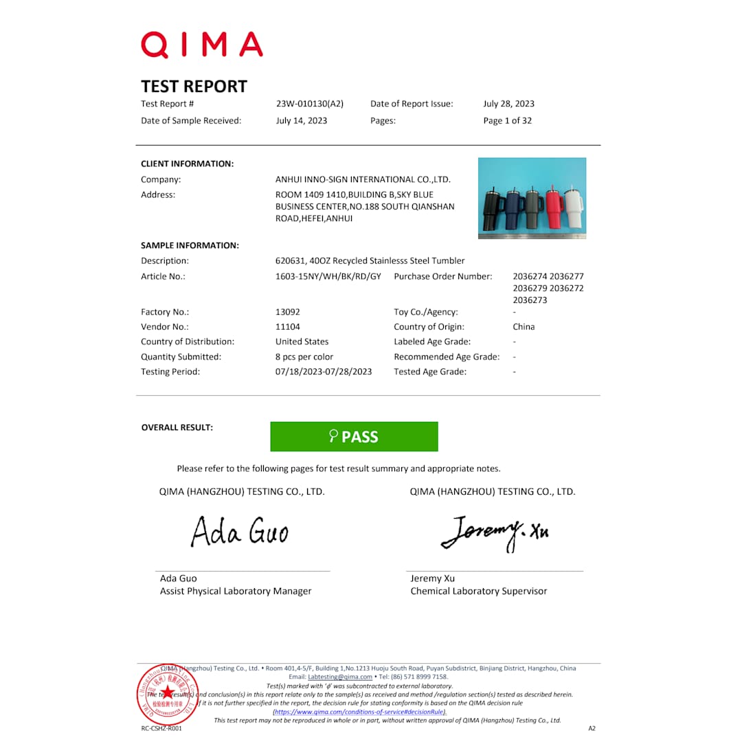 Pinnacle Recycled Travel Tumbler with Straw 40oz - 1603-15 Black