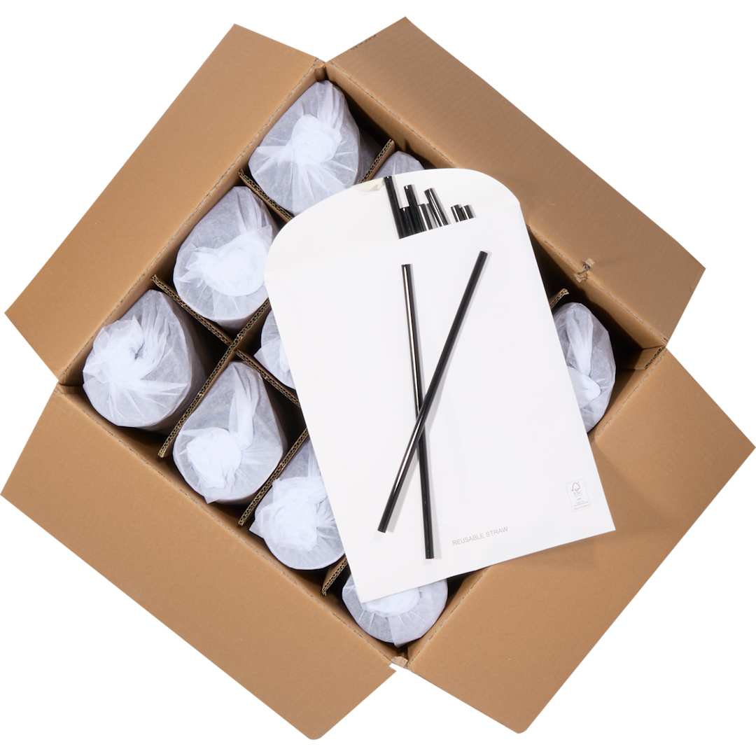 Pinnacle Recycled Travel Tumbler with Straw 40oz - 1603-15 Black