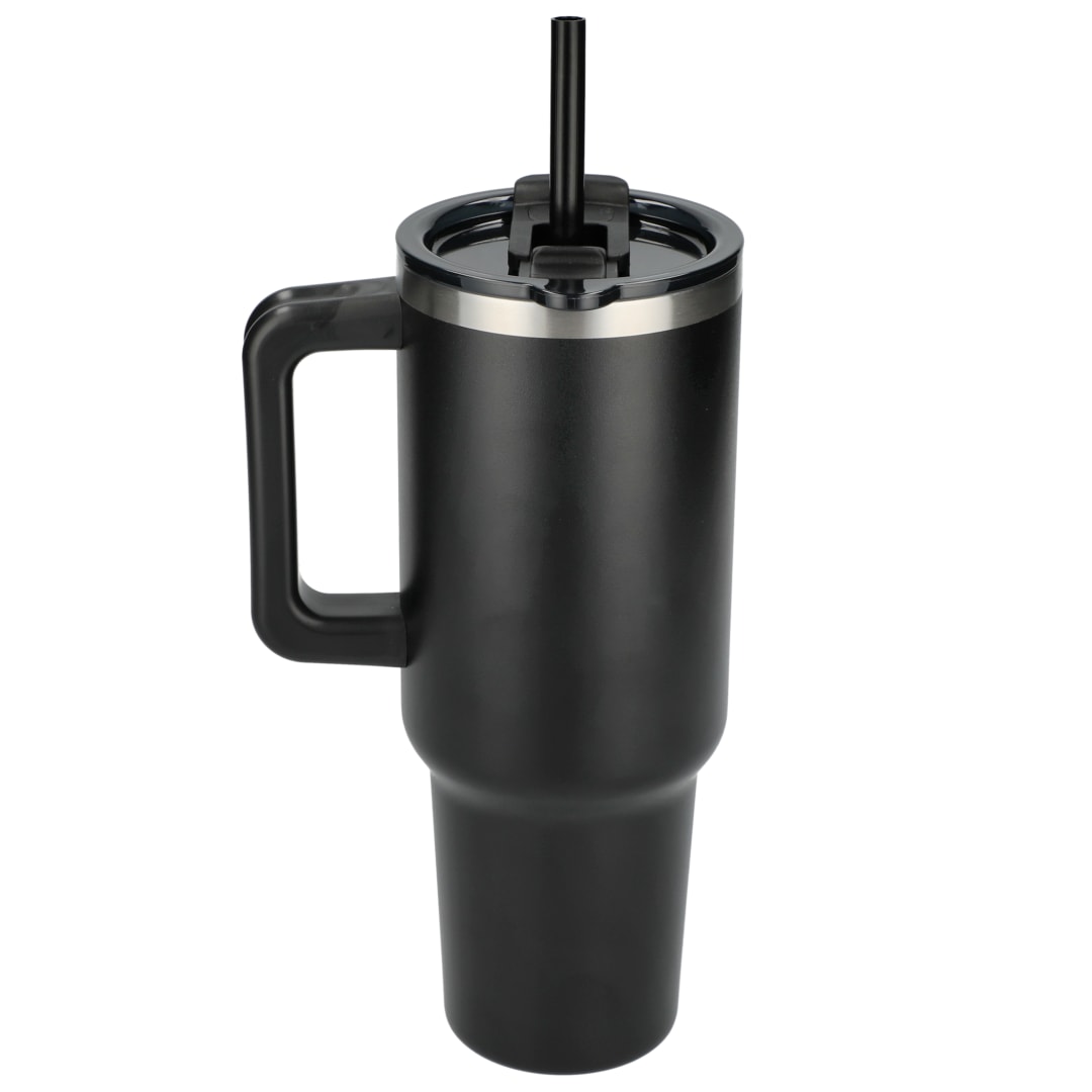 Pinnacle Recycled Travel Tumbler with Straw 40oz - 1603-15 Black