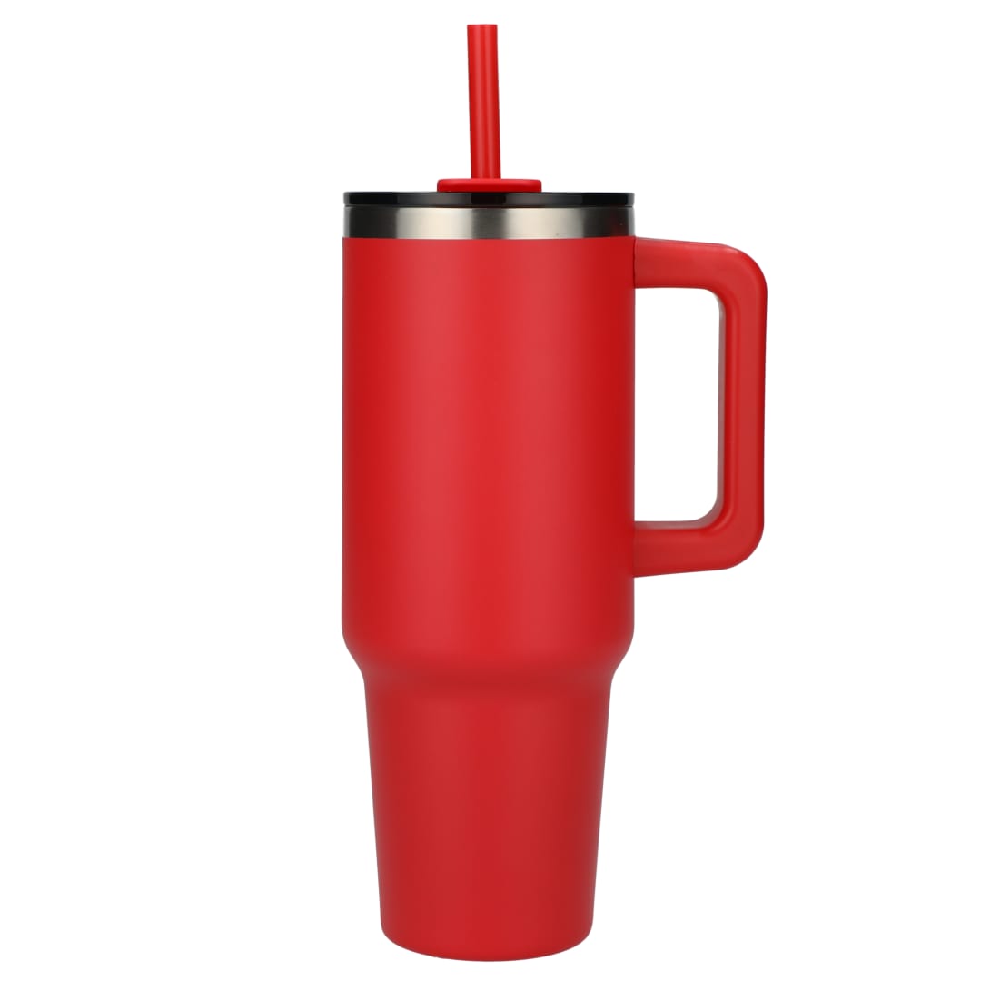 Pinnacle Recycled Travel Tumbler with Straw 40oz - 1603-15 Red