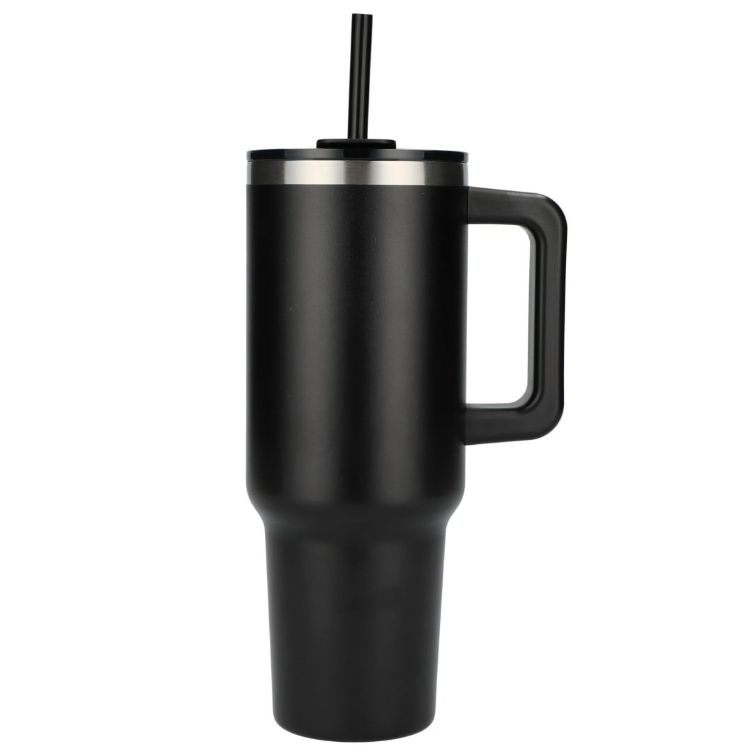 Pinnacle Recycled Travel Tumbler with Straw 40oz - 1603-15 Black